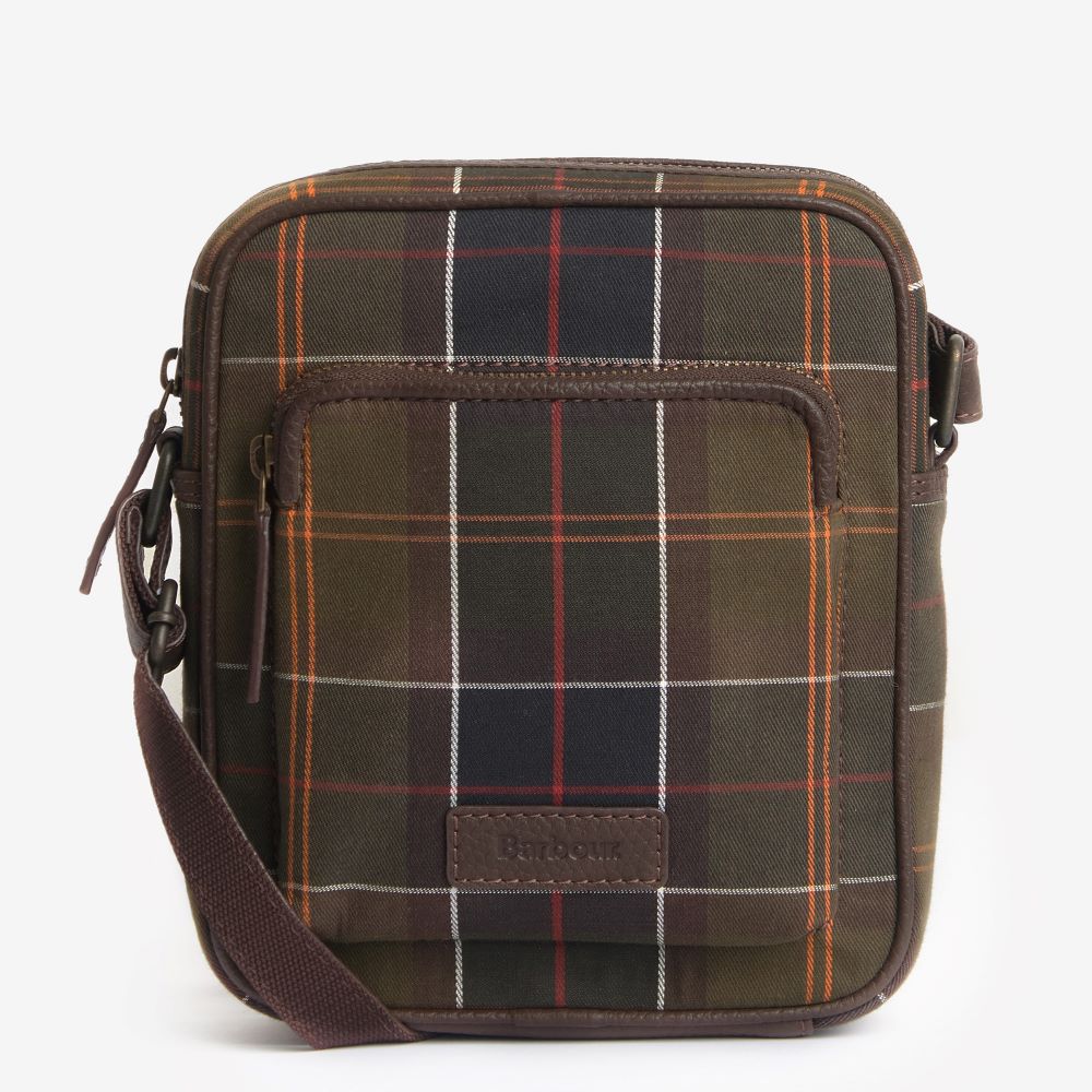 Barbour Tartan and Leather Crossbody Bag