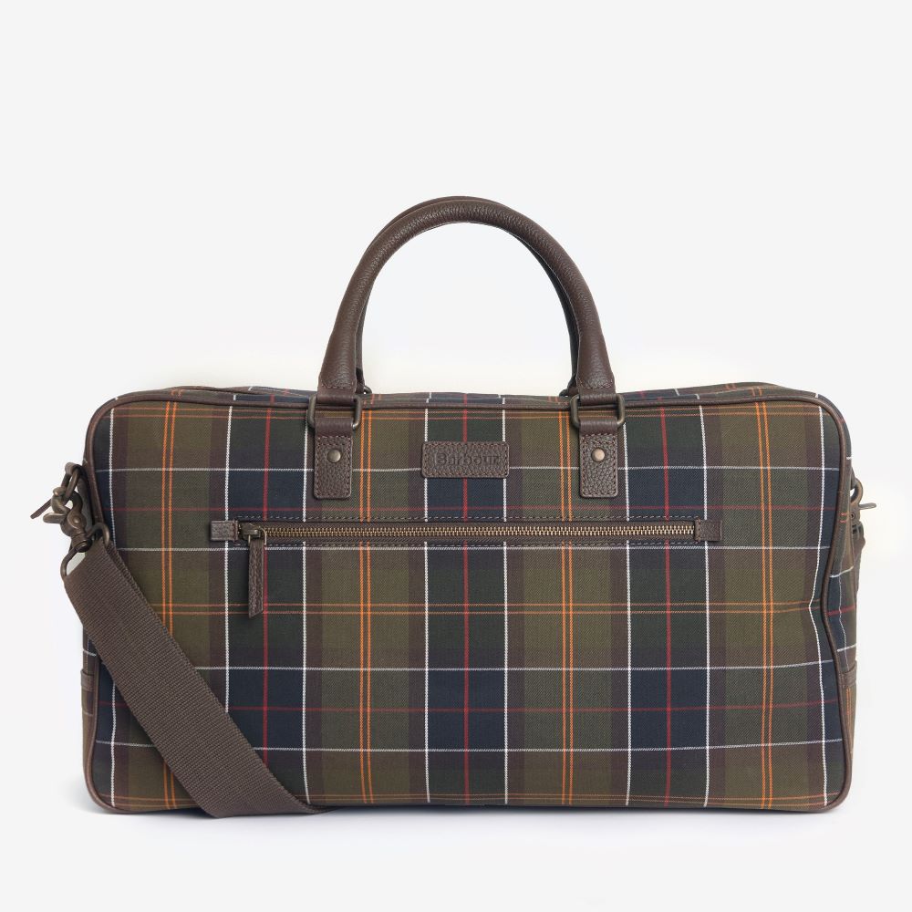 Barbour Tartan and Leather Holdall