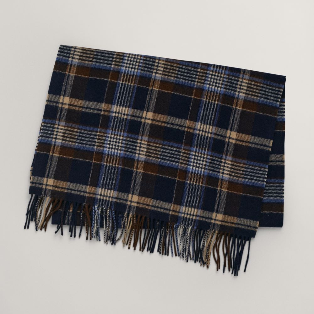 GANT Wool Woven Check Scarf