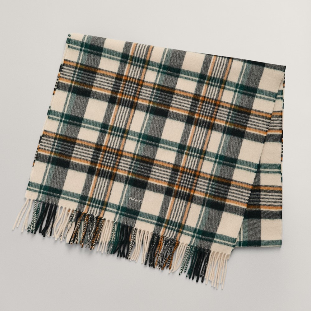 GANT Wool Woven Check Scarf