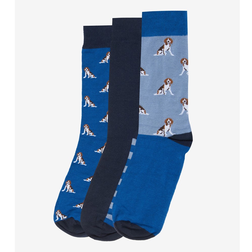 Barbour Beagle Dog Socks 3prs