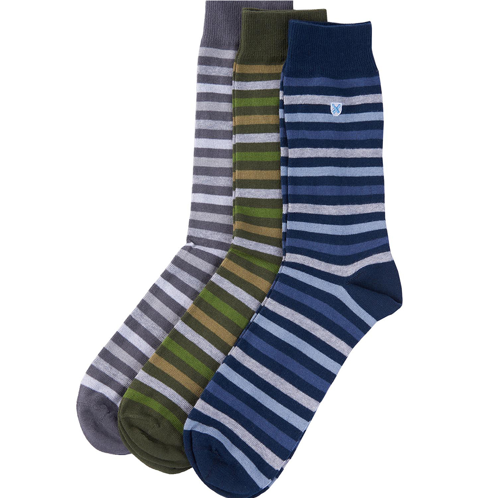 Barbour Stripe Socks 3pk