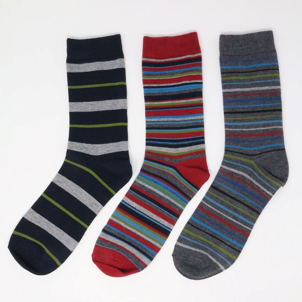 Thought 3 Pack Multi Stripe Socks