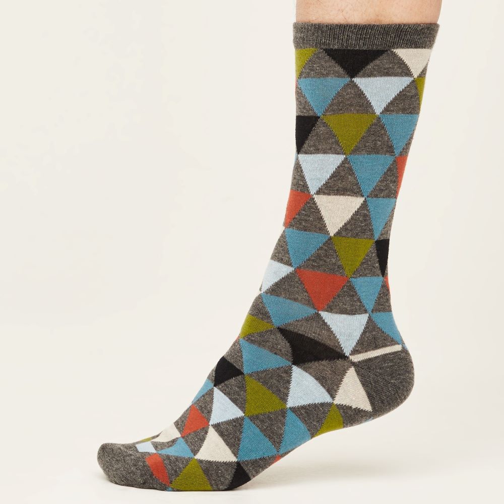 Thought Geometric GOTS Socks