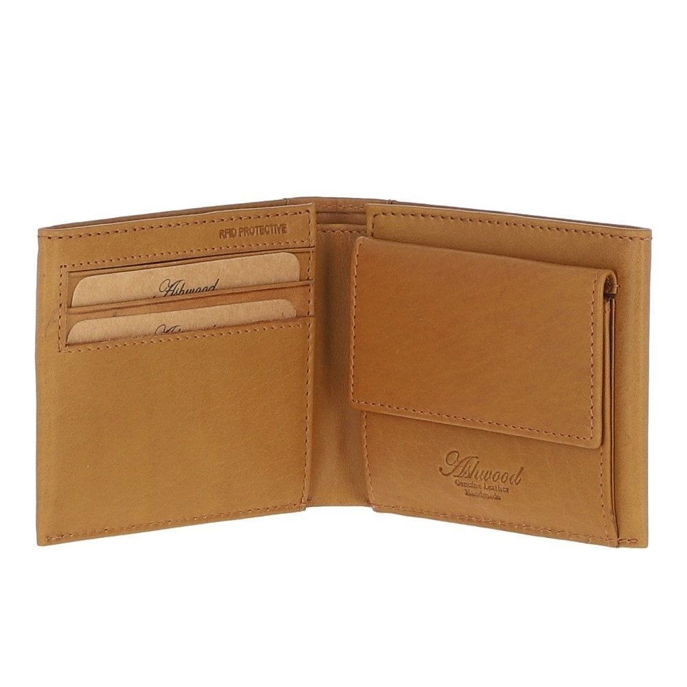 Ashwood Classic 3 Card Coin Pocket Wallet