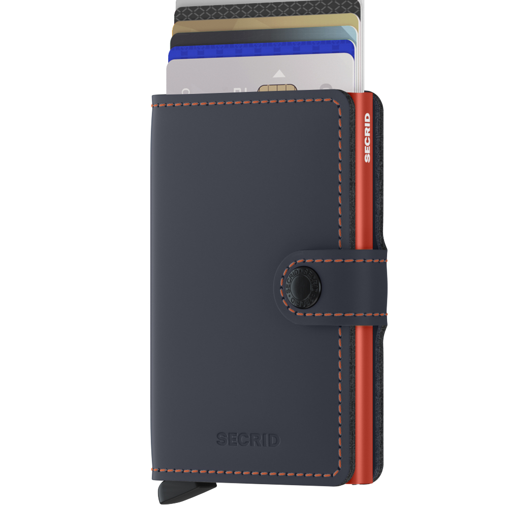 Secrid Miniwallet - Matte Nightblue & Orange