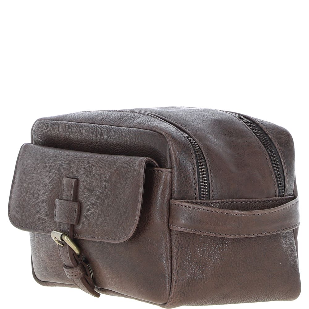 Ashwood Row Leather Washbag