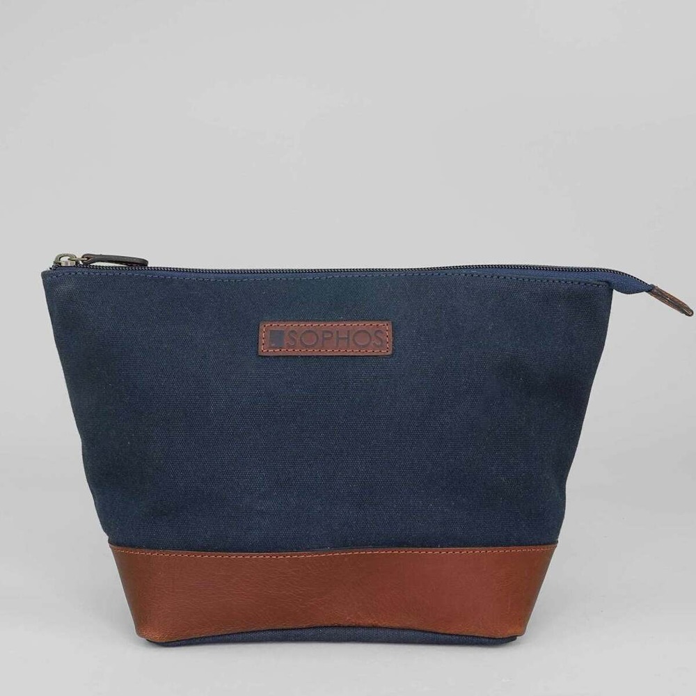 Sophos Waxed Canvas Triangle Washbag