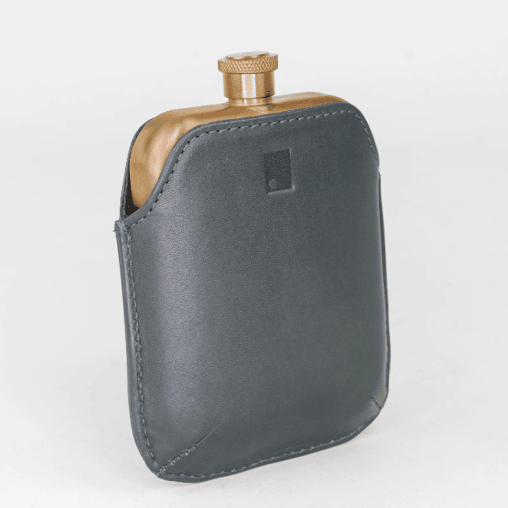 Sophos Hip-Flask with Leather Sleeve