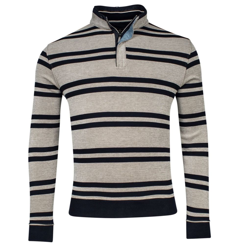 Baileys 1/2 Zip Striped Sweater