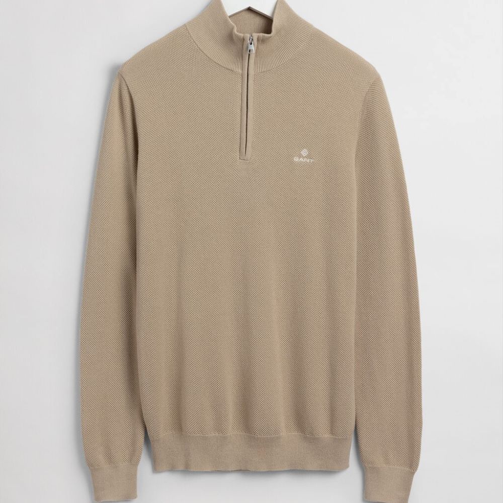 GANT Cotton Pique 1/2 Zip Sweater