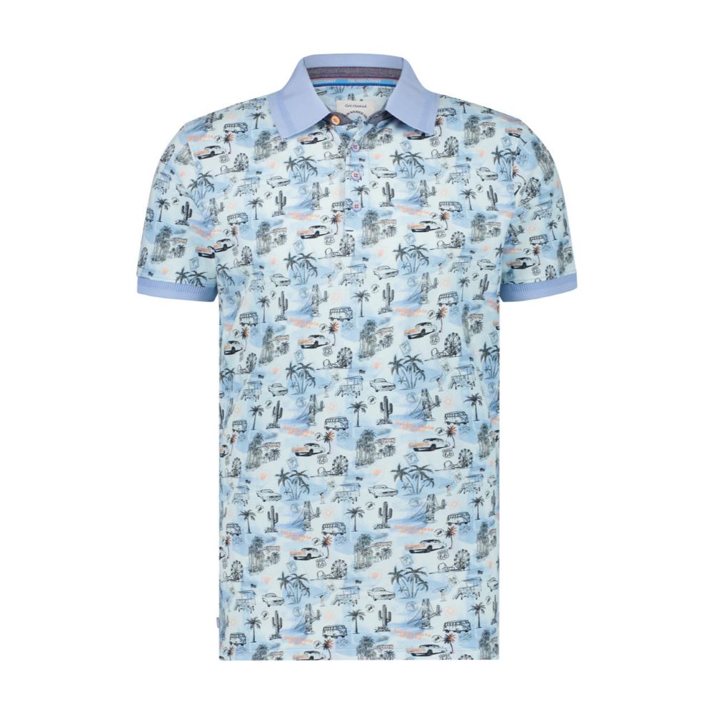 A Fish Named Fred West Coast Map Poloshirt