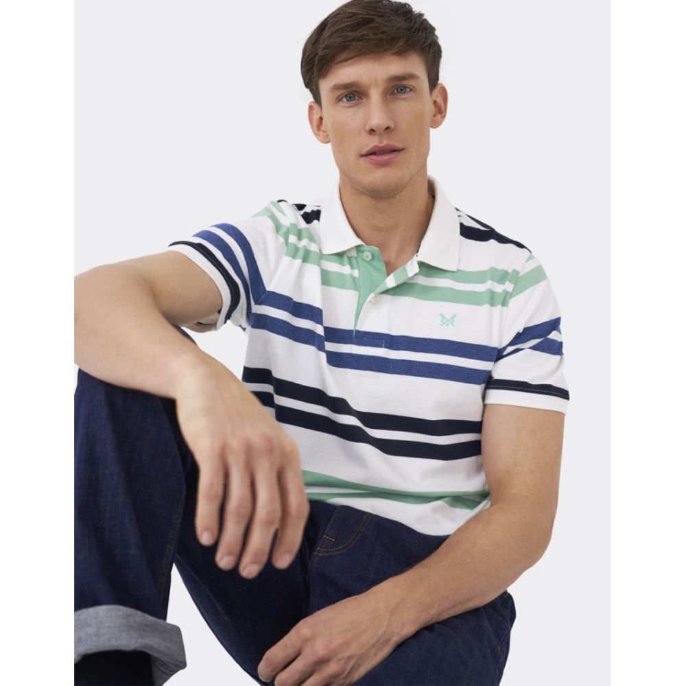Crew Worthing Jersey Stripe Polo Shirt