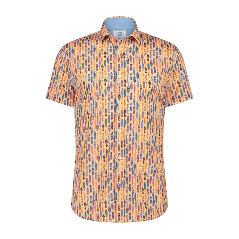 A Fish Named Fred Surfboard Short Sleeved Shirt