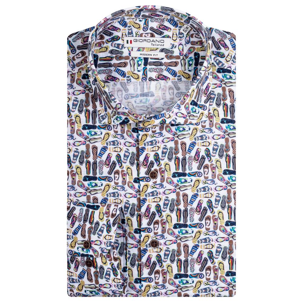Giordano SS Cotton Flip Flop Printed Shirt