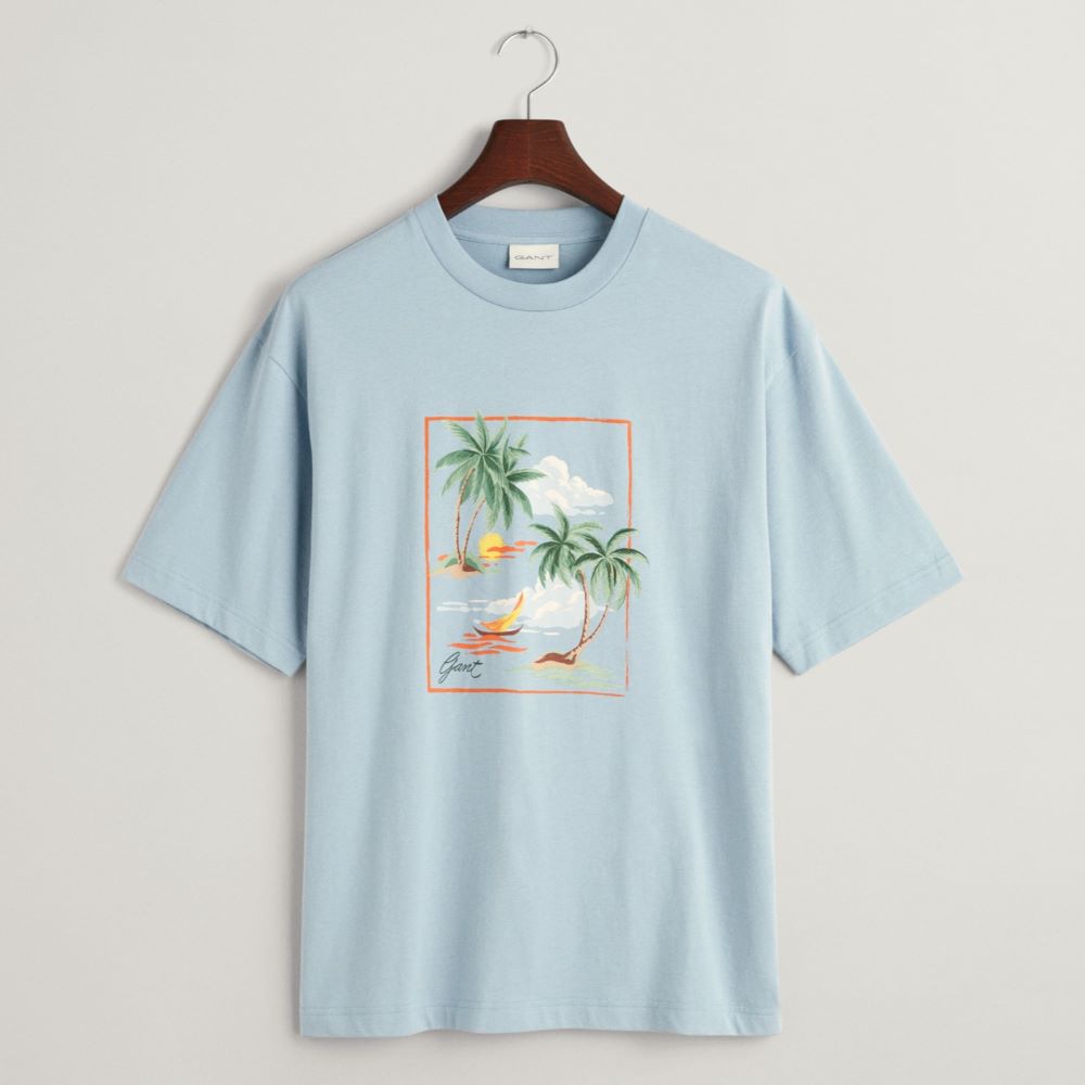 GANT Hawaii Print Graphic T-Shirt