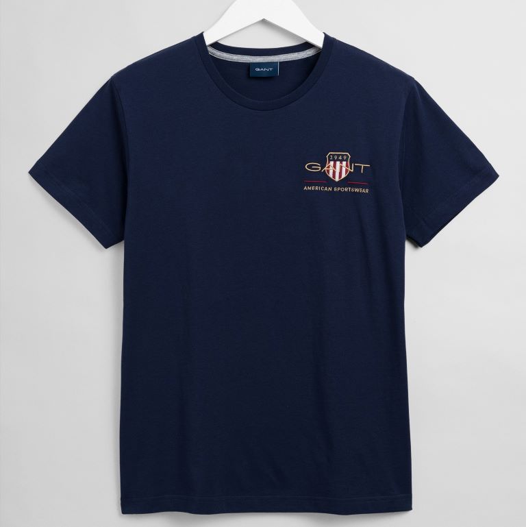 GANT Shield Embroidered T Shirt