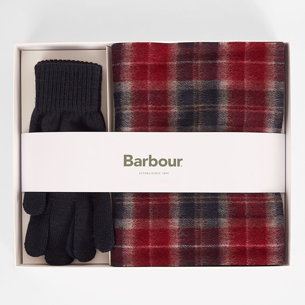 Barbour Tartan Scarf & Glove Gift Box