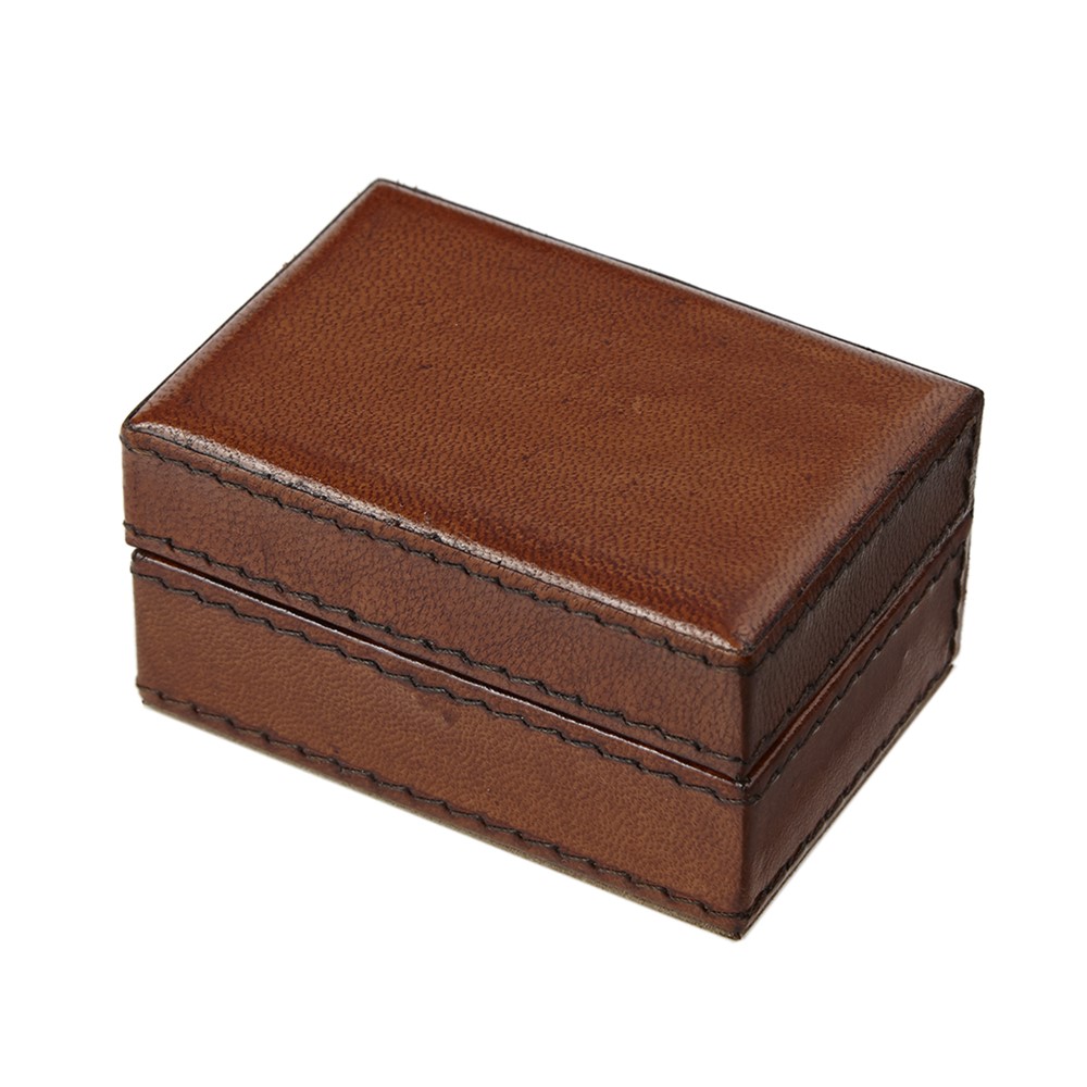 Life of Riley Leather Covered Travel Cufflink Box