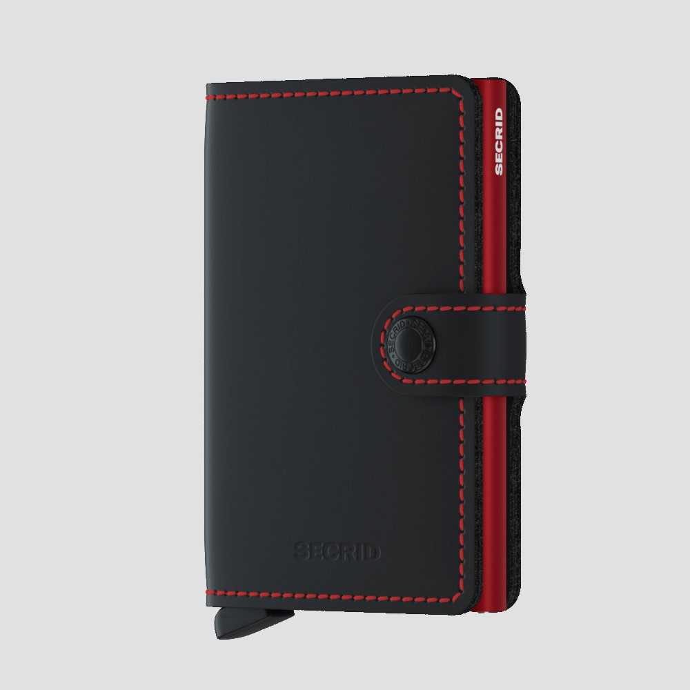 Secrid Miniwallet - Matte Black & Red